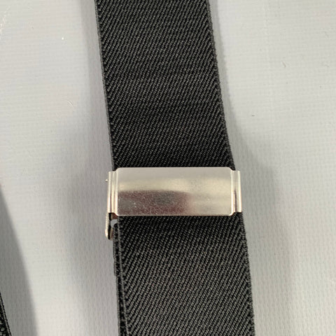 VINTAGE Black Silver Elastic Suspenders