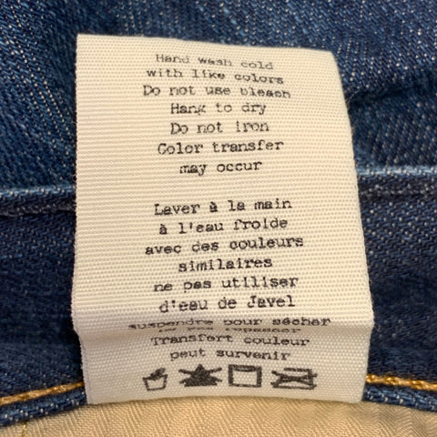 RAG & BONE Size 30 Blue Contrast Stitch Cotton Straight Selvedge Jeans