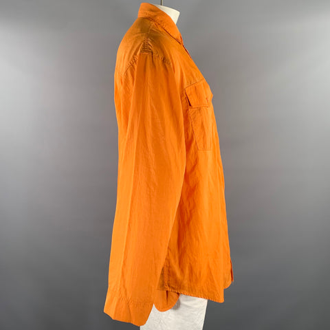 THE FRANKIE SHOP Size M Orange Polyester Oversized Long Sleeve Shirt