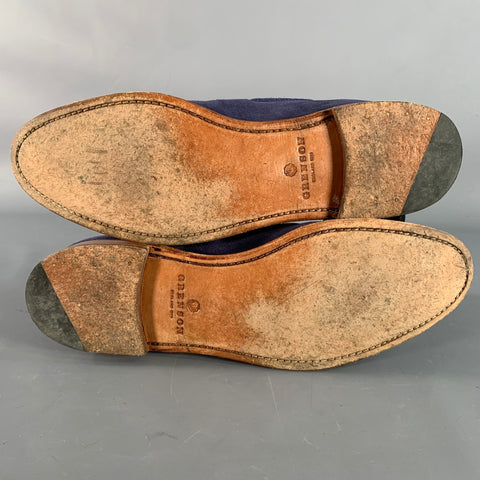 GRENSON Size 12 Scottie Navy Suede Tassel Moccasin Loafer