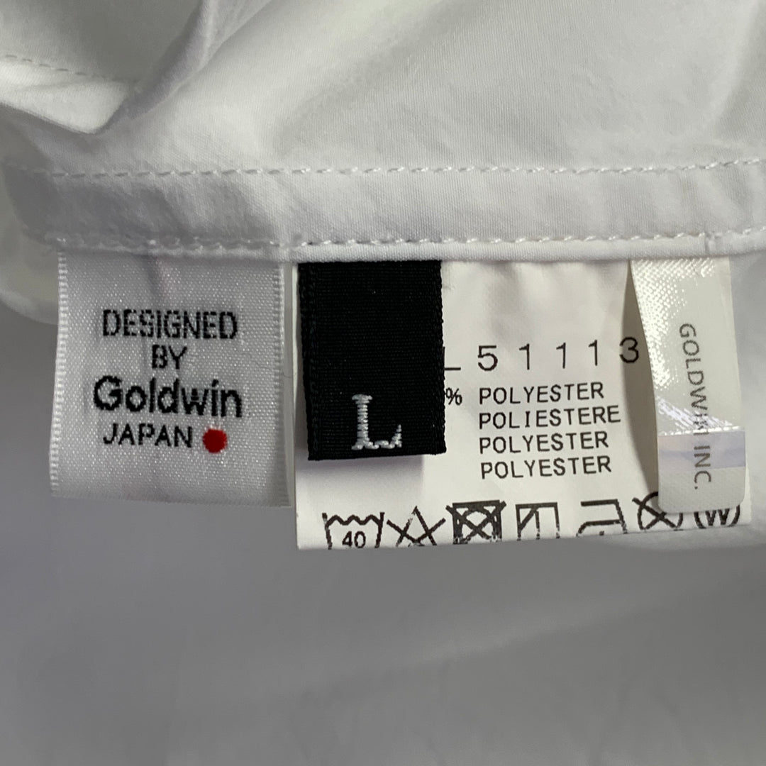GOLDWIN Size L White Polyester One Pocket Long Sleeve Shirt