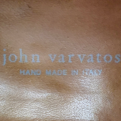 JOHN VARVATOS Size 10 Grey Canvas Cap Toe Lace-Up Ankle Boots