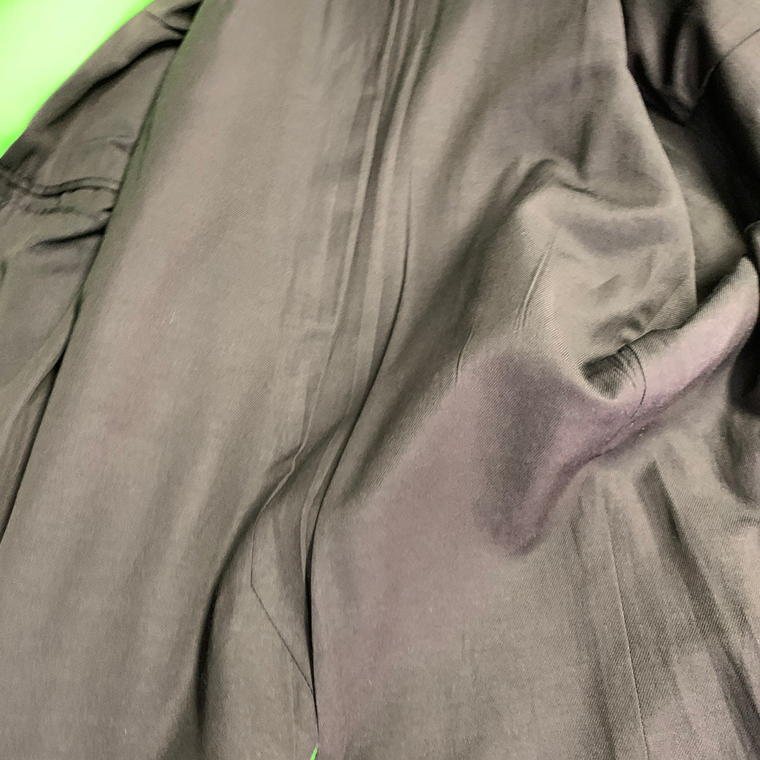 AMI by ALEXANDRE MATTIUSSI Size 36 Neon Green Wool Blend Twill Notch Lapel Suit