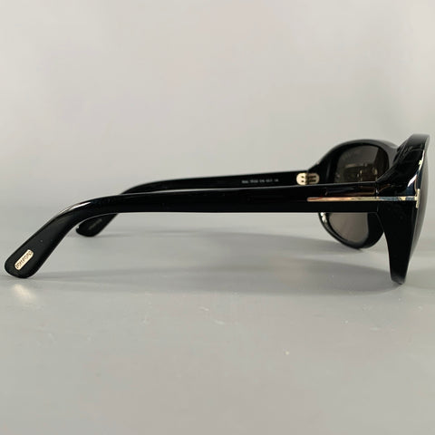 TOM FORD Blake Black Acetate Oversized Square Sunglasses