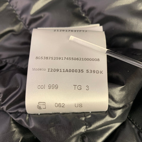 MONCLER Size L Black Polyamide Blend Softshell Hooded Zip Up Vest