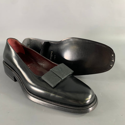 GUCCI Size 9.5 Black Leather Loafer Loafers