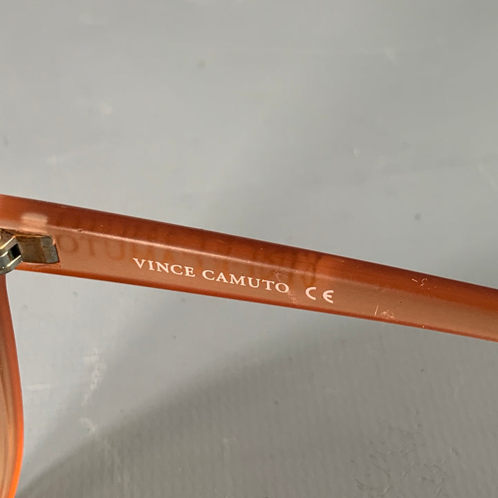VINCE CAMUTO Brown Nude Acetate Cat Eye Sunglasses