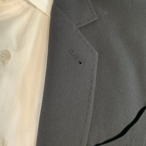 ANN DEMEULEMEESTER Taille 44 Veste de sport en sergé de viscose et laine vierge noir