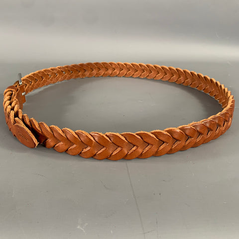 Ceinture en cuir tressé marron RALPH LAUREN, taille 36