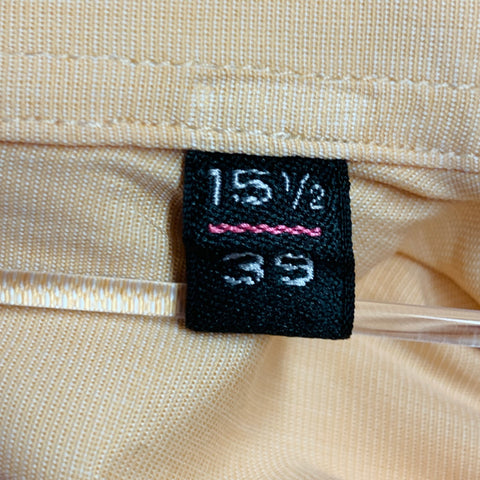 GARRICK ANDERSON Size S Orange Cotton Curved Cutaway Long Sleeve Shirt