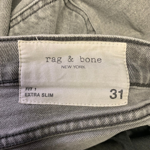 Jean skinny RAG & BONE taille 31, gris délavé, en mélange de coton