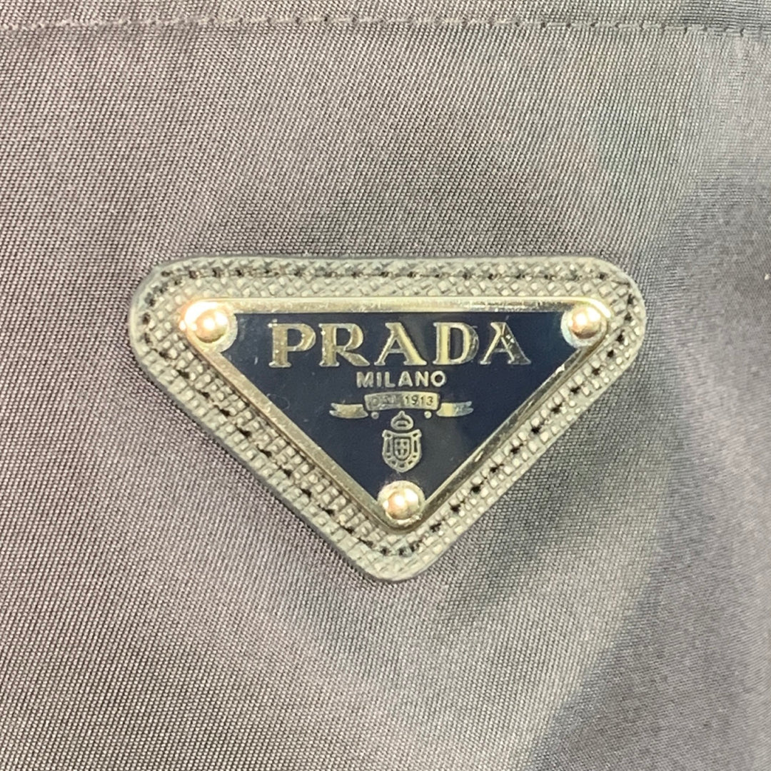 PRADA RE-NYLON Size S Navy Polyamide One Pocket Snaps Jacket