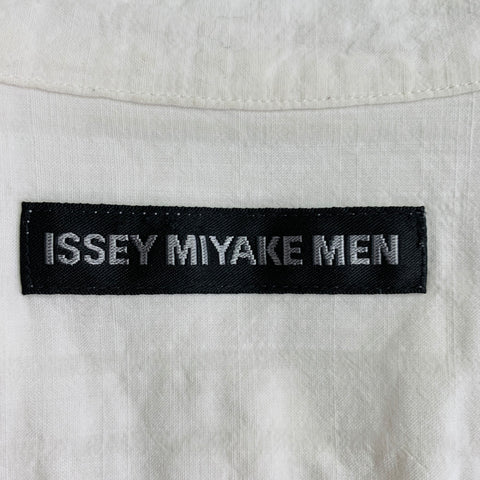 ISSEY MIYAKE Size S White Wrinkled Cotton Patch Pocket Short Sleeve Shirt