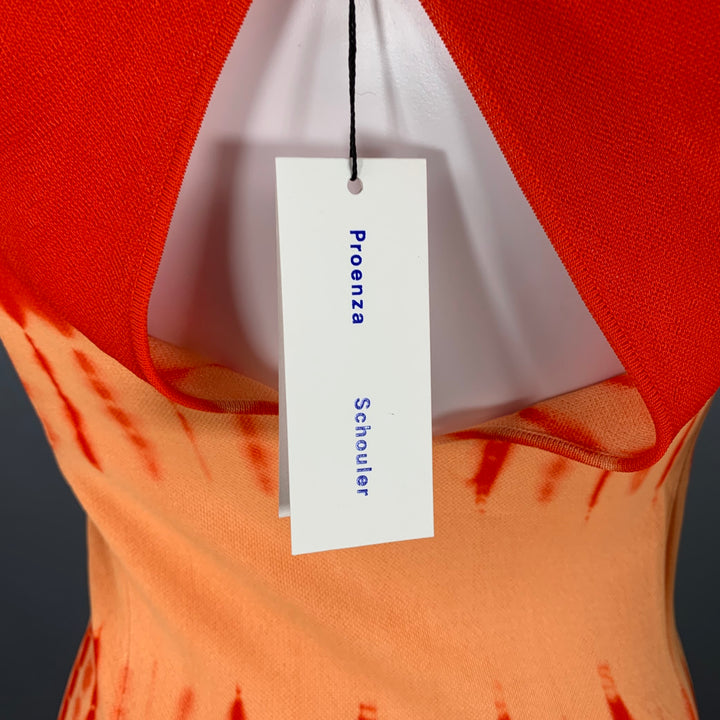 PROENZA SCHOULER Size S Orange Viscose Tie Dye Crossback Maxi Dress