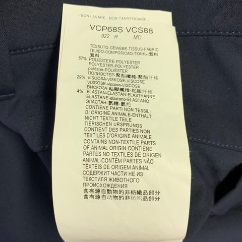 ARMANI COLLEZIONI Size 30 Navy Polyester Blend Zip Up Dress Pants