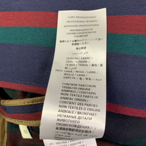 GUCCI 2019 Taille 42 Manteau en laine à rayures noires et bordeaux