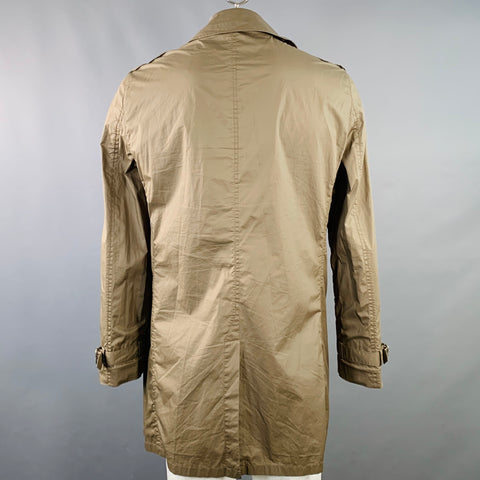 JOHN VARVATOS STAR USA Size L Tan Cotton Double Breasted Trenchcoat