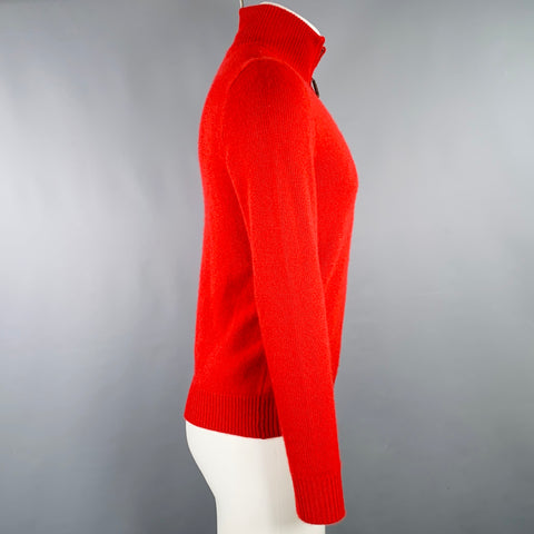 POLO by RALPH LAUREN Size XS Red Cashmere Knit 1/4 Zip Pullover