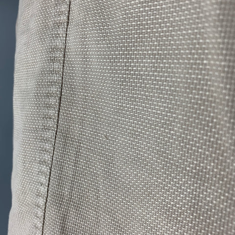 COUTURE Chest Size 38 Beige Textured Cotton Linen Single Breasted Sport Coat