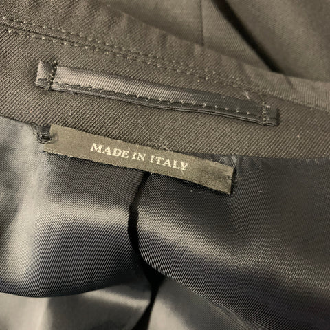 PRADA FW2011 Size 38 Black Wool Pointed Collar Jacket
