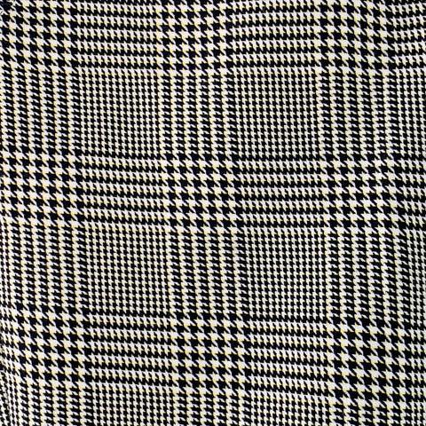 DRIES VAN NOTEN Size 32 Black White Yellow Houndstooth Cotton Slim Tapered Dress Pants