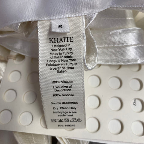 KHAITE Size S Sukey Beige Viscose Straps Harness Dress Top