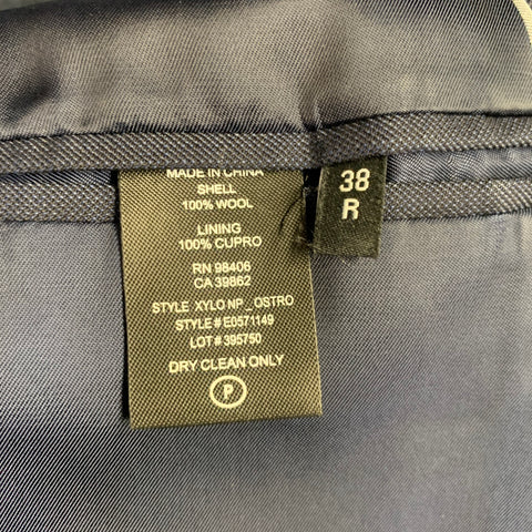 THEORY Size 38 Navy Wool Single Breasted Suit