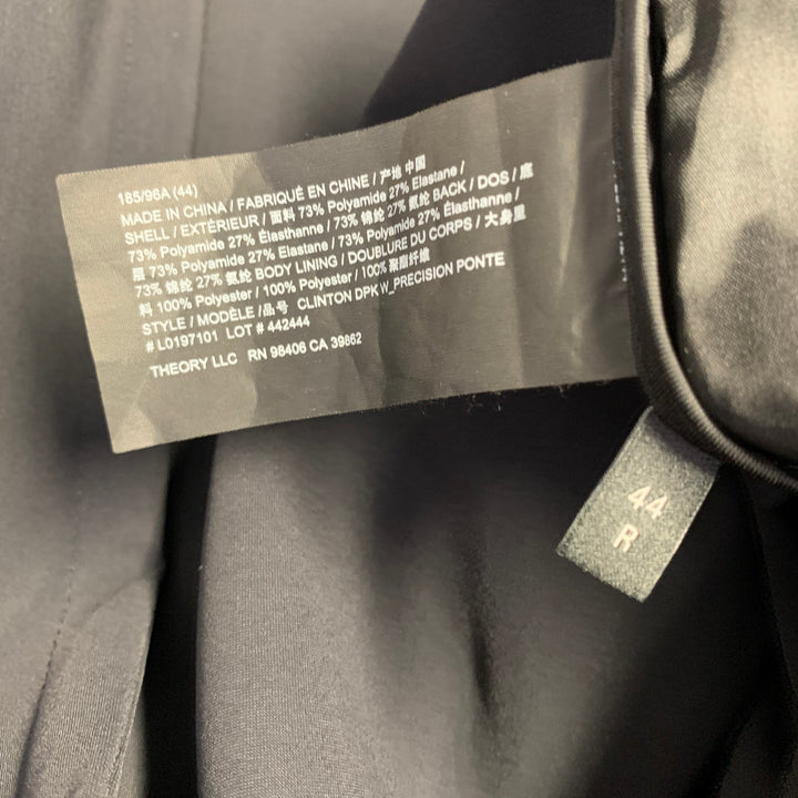THEORY Size 44 Regular Clinton Black Polyamide Blend Notch Lapel Sport Coat