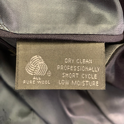 BURBERRYS Size 38 Navy Wool Double Breasted Peak Lapel Sport Coat