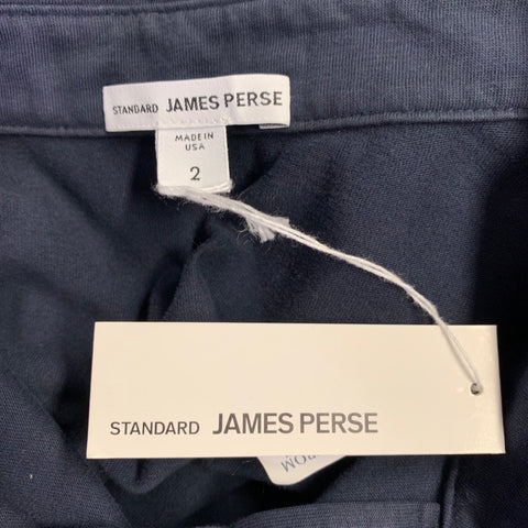 JAMES PERSE Size M Navy Cotton Polo