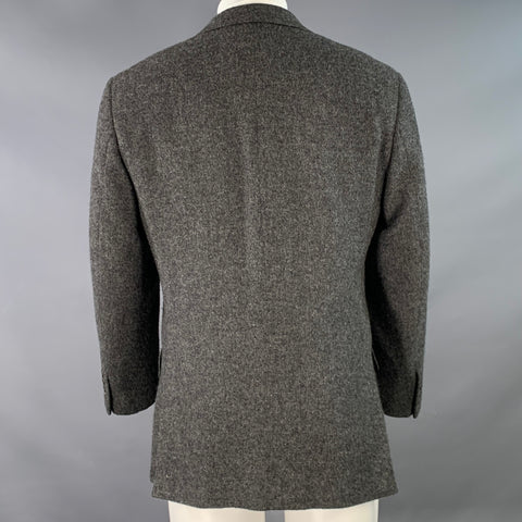 RALPH LAUREN Size 38 Regular Grey Black Heather Notch Lapel Sport Coat