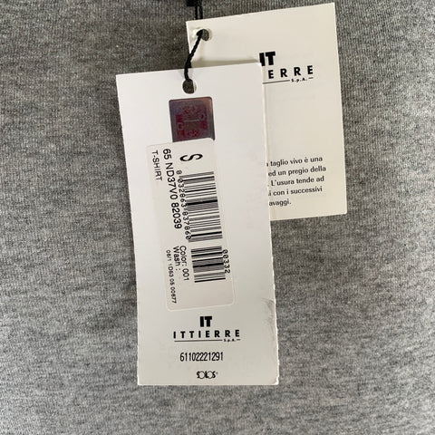 D&G by DOLCE & GABBANA Size S Grey Navy Red Graphic Cotton Blend T-shirt