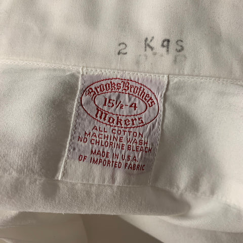 BROOKS BROTHERS Size M White Pleated Cotton French Cuff Long Sleeve Shirt