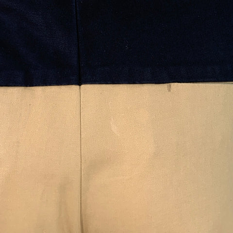ALEXANDER MCQUEEN Size 32 Camel Black Cotton Stripe Cuffed Shorts