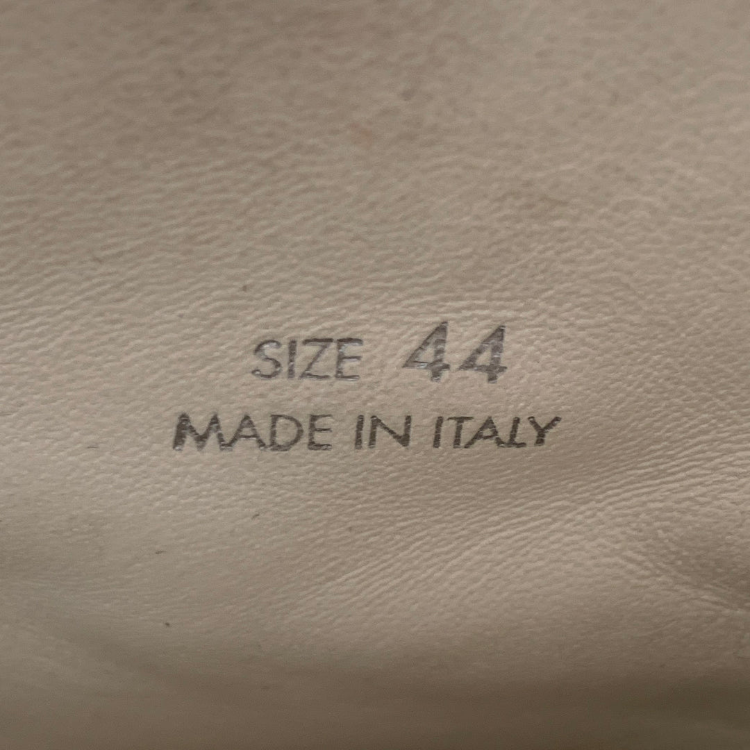 AMIRI Size 11 White Brown Animal Print Faux Fur Leather High Top Sneakers