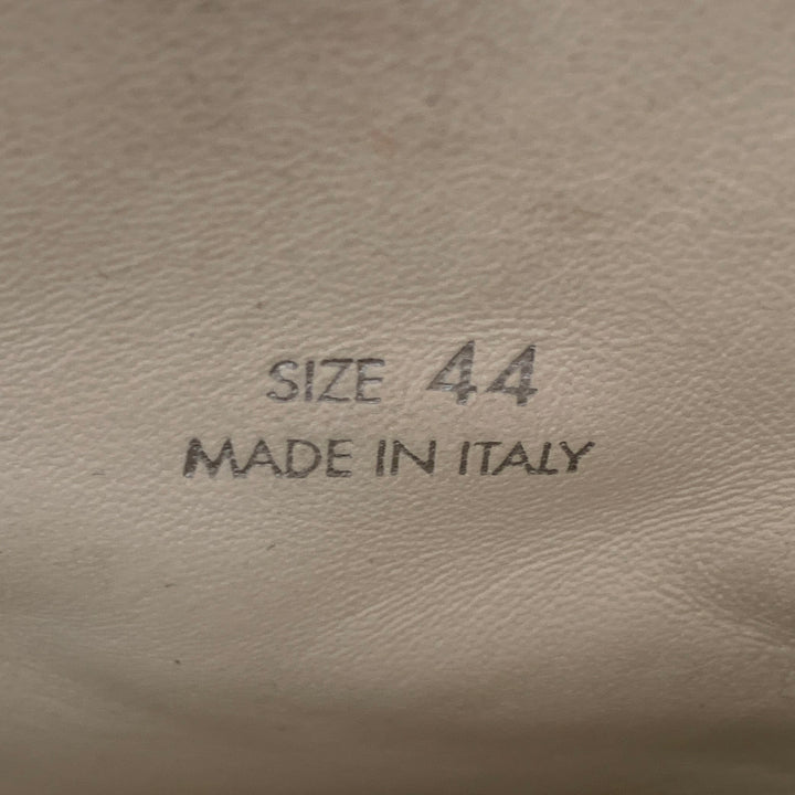 AMIRI Size 11 White Brown Animal Print Faux Fur Leather High Top Sneakers