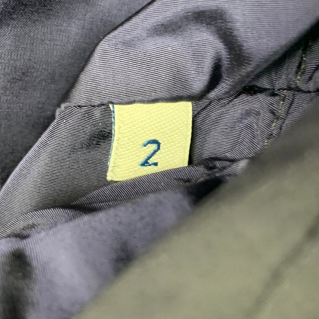 MONCLER 2016 Size M Reynaud Black Navy Polyamide Zip Snaps Coat