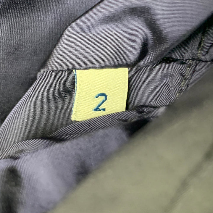 MONCLER 2016 Size M Reynaud Black Navy Polyamide Zip Snaps Coat