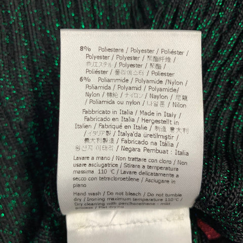 MARCO do VICENZO Size 6 Black Multi Color Acetate Blend Shiny Long Cardigan