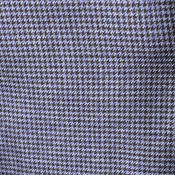 ISAIA Size 40 Navy Black Houndstooth Wool Silk Vicuna Sport Coat
