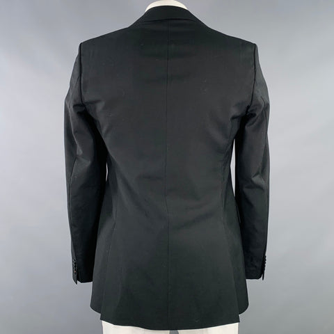 J.LINDEBERG Size 42 Black Wool Notch Lapel Sport Coat