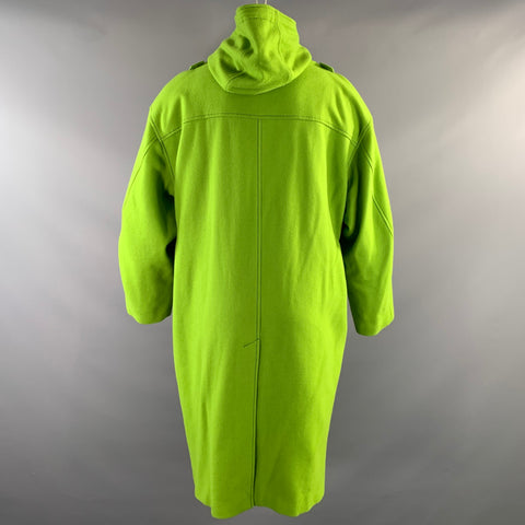 CHRISTIAN DADA Size 36 Green Wool Hooded Coat