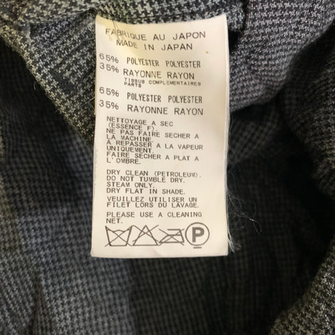 YOHJI YAMAMOTO SS2014 Size M Grey Crinkled Polyester &  Rayon Blazer Jacket
