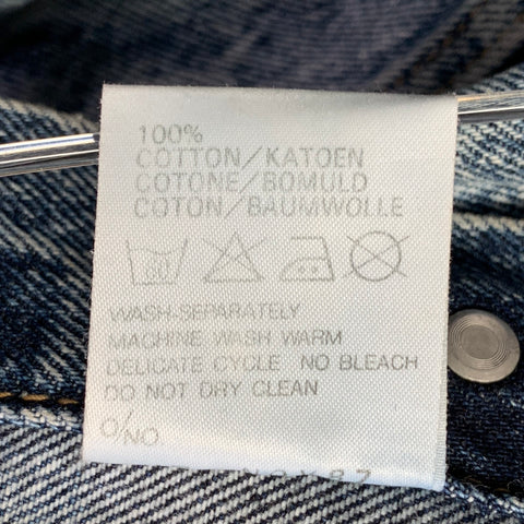 EDWIN Vintage Size M Clubman Blue Twill Cotton Acid Washed Jacket