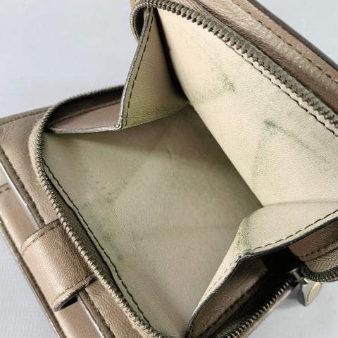 BOTTEGA VENETA Brown Woven Leather Intrecciato Small Flap Wallet