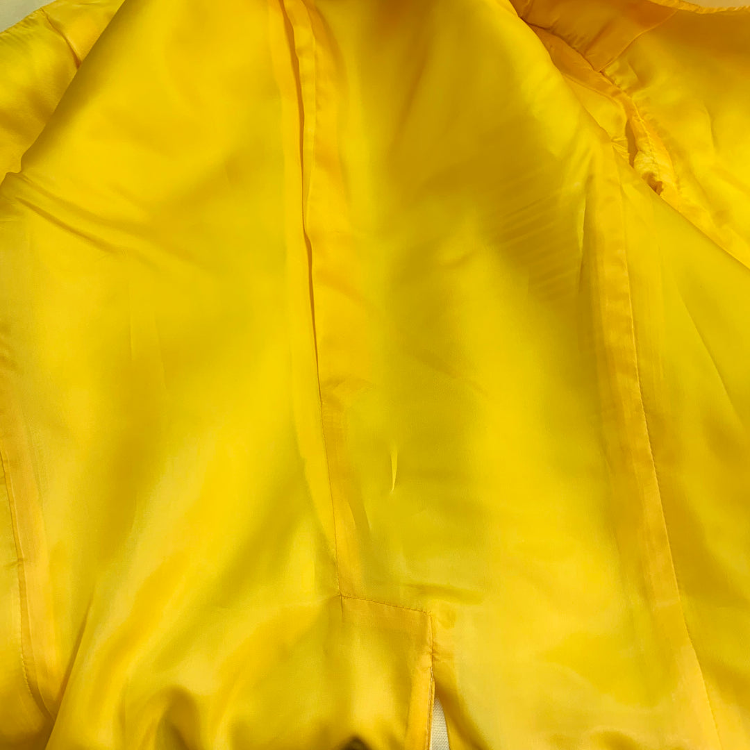 ALEXANDER MCQUEEN Size 42 Yellow Cotton Notch Lapel Single Button Sport Coat