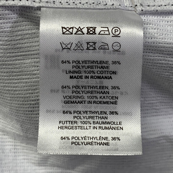 DRIES VAN NOTEN Size L Black White Polyethylene Blend Zip Up  Hooded Coat