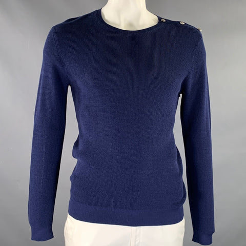 THE KOOPLES Size L Navy Cotton Pullover Sweater