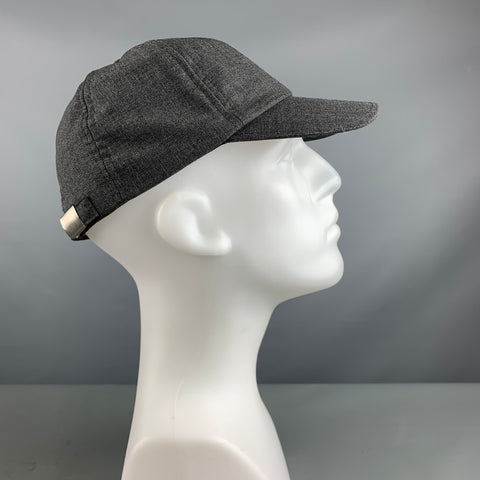OFFICINE GENERALE One Size Grey Charcoal Solid Wool Polyester Hats