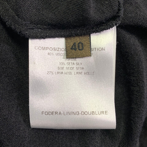 ALEXANDER MCQUEEN Size 4 Black Viscose Blend Cowl Collar Pullover